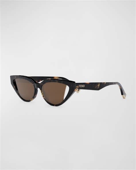 fendi cutout lens rounded cat eye sunglasses|fendi cat eye sunglasses black.